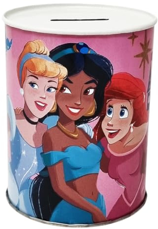 Dose Spardose Disney Prinzessinnen Aschenputtel Ariel Jasmine aus Metall Blech nicht aufklappbar 11 x 9 cm