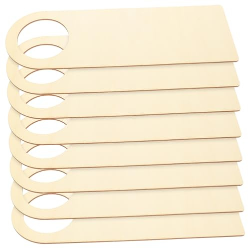 DOITOOL 8pcs Wood Door Hanger DIY Craft Kit Boys and Girls Unfinished Hanging Door Sign for Painting Children's Handicraft Notice Board