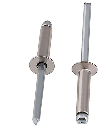 Blindnieten Großer Kopf， Blindnieten aus Aluminium mit Senkkopf, M2,4 x (5–10) mm(20pcs,M2.4x8)