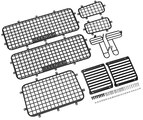 Alomejor RC Metal Window Mesh Protective Net, RC Defender Window Guard for Cars
