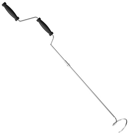 Volteador de abono, Herramienta aireadora de abono,Herramienta volteadora de Manual de Acero Inoxidable - de manivela de Compost Resistente para un aflojamiento eficiente del Suelo, para Patios