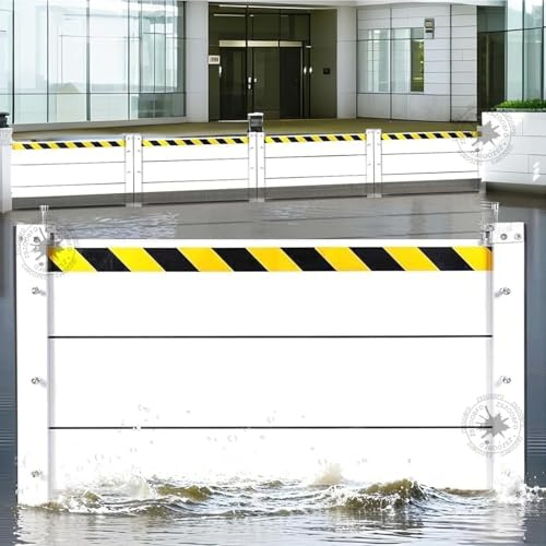 Flood Protection Barrier Portable Durable Flood Barrier Flood Protection Baffle Aluminum Reusable Flood Garage Door Flood Barrier Threshold Flood Flood Barrier