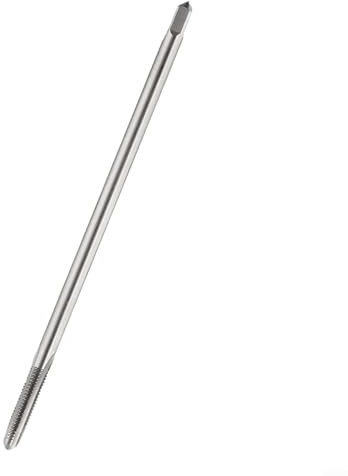 ZWEquipint Verlängerter langer Schaft-Gewindebohrer M6 x 1,0 mm, 150 mm Gesamtlänge, HSS Rechtsgewindebohrwerkzeug für Metallbearbeitung Bohren