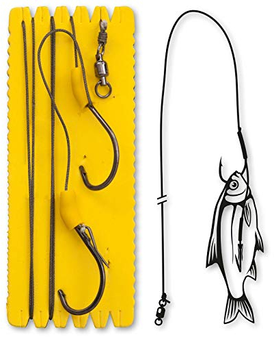 Black Cat, 7/0 Bouy and Boat Ghost Single Hook Rig XL 100kg 1Stück 1,40m