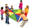 KL-Toys Schwungtuch Ø 360 cm mit 12 Griffen / Fördert die Auge-Hand-Koordination und das Rhythmus Gefühl / Maße: Ø 360 cm / Material: Polyester