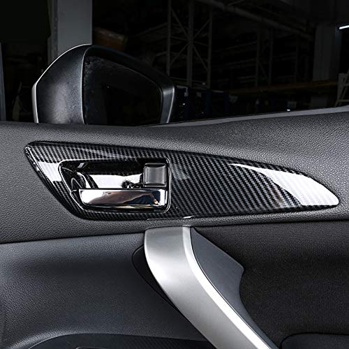 HIGH FLYING für Eclipse Cross 2018-2022 Kohlefaserfarbe Interieur Türgriff Interieurleisten 4 Stück ABS Kunststoff