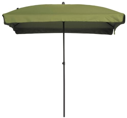 Madison Sonnenschirm Knickbar Gartenschirm Ampelschirm Balkonschirm Marketschirm Strandschirm Schirm Sonnenschutz Rechteckig 210x140 cm Salbeigrün