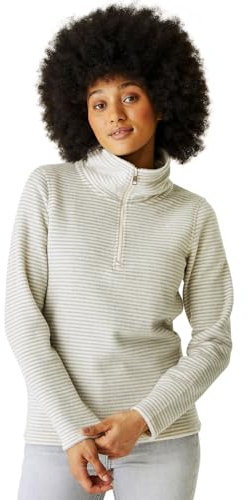 Regatta Womens Solenne 1/2 Zip Outdoor Fleece Pullover - Vanilla Silver - 10