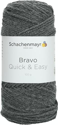 Schachenmayr 9807590-08319 Handstrickgarne, 100% Polyacryl, Mittelgrau meliert, onesize