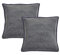 Done 2er Set Kissenbezug Cozy kuschelweich samtig softig Hülle 45x45 o. 40x60cm Umkettelung am Saum - in vielen Farben, Größe Kissen:45 x 45, DONE:Anthracite 3900