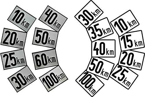 Km/h Geschwindigkeitsaufkleber-tafel Traktoranhänger 15x20cm - (30km/h - Aufkleber)