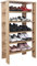 RICOO Schuhregal schmal und hoch 105x55x32cm Standregal Pressholz Eiche Braun WM041-EG, Schuhständer mit 6 Ebenen, Schuhschrank offen, Schuhablagen Flur Shoe Rack, Schuhablage klein, Schuhregale