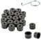 LST 20x Felgen Rachrauben Sechskant Abdeckkappen diebstahlhemmend 17mm schwarz