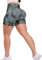 ZAAYO Scrunch Butt Sports Shorts F¨¹r Damen Push Up Tie Dye Biker Gym Fitness Shorts Black Grey M