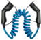 Kabelmeister Typ 2 Ladekabel | 5m Sprialkabel - blau | 22 kW - für Elektro- und Hybridfahrzeuge - 16A | 3-Phasig | Mode 3 - geeignet für PHEV, BEV & EV