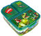 Depesche 11699 - Dino Brotdose mit 3 separaten Fächern und praktischen Klipp-Verschlüssen, Lunch-Box aus Kunststoff, frei von BPA und Weichmachern