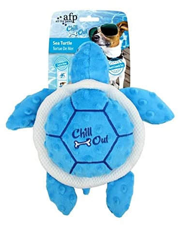 ALL FOR PAWS Chill Out Sommer Hundespielzeug Kühlspielzeug Outdoor Play Plüschtier Schildkröte