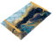 Bandeja decorativa Bandeja de mármol azul con mango para baño, dormitorio, decoración del hogar