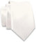 Massi Morino Krawatte weiß schmal für Herren - 6 cm - Tie Schlips uni einfarbig I Slim Fit Kravatte weiss