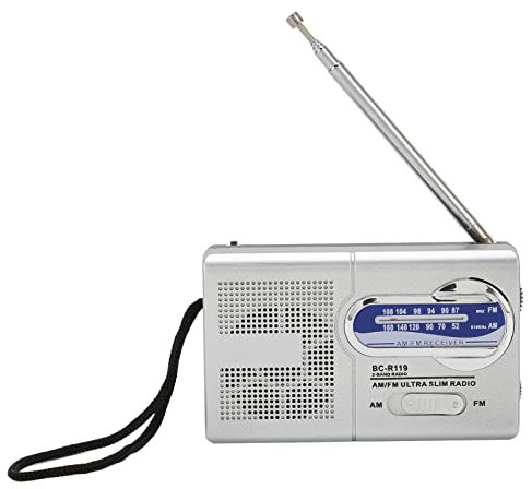Portable Radio, Multifunctional AM FM Transistor Radio with Headphone Jack, Speaker, Mini Battery Powered Radio for Home, Travel, Camping, Work, Emergency, Vintage Gift for Elderly