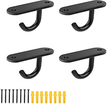 WJUAN 4 Stück Deckenhaken, 6 cm Mehrzweckhaken aus Edelstahl mit 8 Schrauben, Deckenhaken Schwerlastverschweißter Sockel für kleine Deckenventilatoren, Wandleuchten, Moskitonetze, Bootszubehör