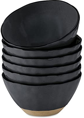 LOBERON Set di 6 scodelle Biarré, nero