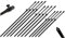 4er Set Rutenhalter Bankstick Alu 50-90 cm schwarz