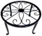 liaddkv Soporte de metal para macetas pesadas, juego de soportes para macetas, para interiores, patios, jardines y jardineras, grandes, redondas, color negro, talla única