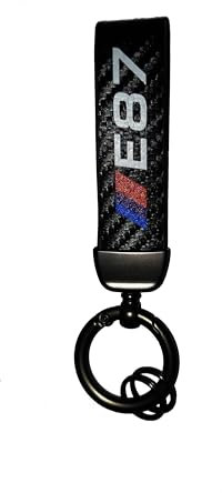 Generisch E39 E30 E36 E60 E87 E90 E46 Schlüsselanhänger Leder schwarz Carbon (E87)