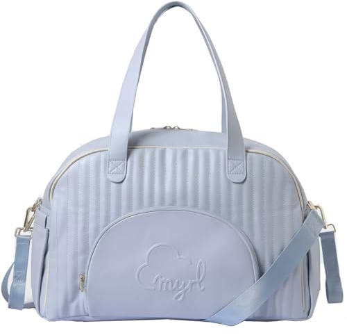 Mayoral - Bolso acolchado bebé exterior polipiel con asas para carrito y bandolera larga- compartimento para portachupete 19.348 (Cielo)