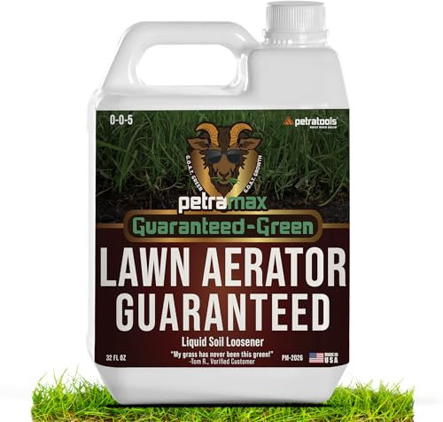 Liquid Lawn Aerator 0-0-5, Liquid Aeration for Lawn, Grass Aerator & Soil Conditioner - Lawn Aerator Tool, Core Aerator & Lawn Aerator Machine Alternatives - Liquid Lawn Fertilizer - 32 oz