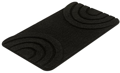 Kleine Wolke Badteppich Bow, 70x120 cm, Schwarz