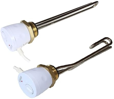 Selfa Heizstab 2000 W – Elektro-Tauchsieder für Boiler & Pufferspeicher – Temperaturregler 8–60 °C – 230 V – G 1 1/4 Gewinde – IP44 – Incoloy 825 – mit Schuko-Stecker & Überhitzungsschutz