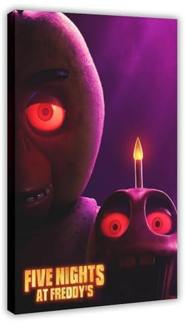 Poster Five Nights at Freddy's (12) auf Leinwand, Schlafzimmer-Dekor, Sportlandschaft, Büro, Raumdekoration, Geschenk, Rahmen-Stil, 60 x 90 cm