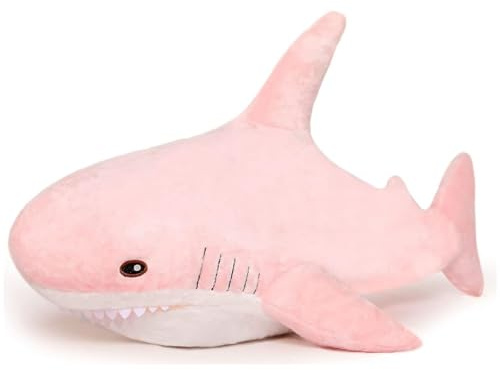 Herfair Plüschtier Wal Hai Großes Kuscheltier Weich Plüsch Spielzeug Umarmungskissen Tier Kissen Dekokissen Bequemes Schlafkissen für Kinder Erwachsene GeburtstagGeschenke