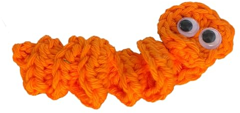 Einzigartiger Gehäkelter Sorgenwurm Inspirierendes Spielzeug Zum Stressabbau Gestrickter Wurm Zum Stressabbau Positive Nachrichtenkarte Sorgenwurm Gehäkelt