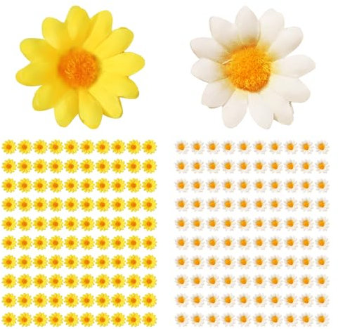 ZBHDEYG 200 crisantemi artificiali, piccoli crisantemi come decorazione per torte, fiori fai da te, accessori per la creazione di ghirlande, accessori floreali per decorazioni di nozze
