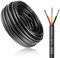 LightingWill 16.4FT/5M 18AWG 3x0.75mm² Electrical Wire, 18 Gauge 5V/12V/24V/240V/300V Low Voltage Extension Cable, Tinned Copper Wires, Flexible High Temperature Resistant Cable