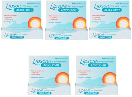 Lippsore Cold Sore Cream 2g - Relieve Yourself from The Frustration of Cold Sores with This Lippsore Cold Sore Cream - Pack of 5