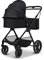 MOON CLICC Onyx/Melange, with Tub and Sports Car Seat, up to 22 kg, Foldable with Sports Seat, Including Changing Bag, Footmuff, Rain Cover and Adapter, Collection 2025