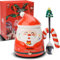 ZONSUSE Tazza Babbo Natale,Divertente Tazza di Natale,Tazza Colazione Natalizia,3D tazze natalizie,con Manico a Bastoncini di Zucchero e Cucchiaio per Albero Natale,Idee Regalo Natale 400ml (A-Rosso)