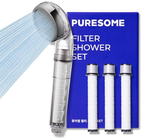 BODYLUV Puresome Duschkopf (Version 1), 6 Monate, Handbrause für hartes Wasser, starker Wasserdruck, spart Wasser (nur Duschkopf, 3 Filterersatz im Lieferumfang enthalten) (Set 1)
