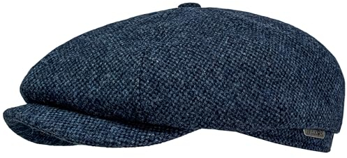 WEROR Schiebermütze Herren/Damen – Schirmmütze Flatcap Herrenmütze mit Schirm – Mütze mit Steppfutter - 100% Wolle - Sommer/Winter – WEROR-432.1 (57, Marine)