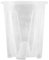 BOWTONG Macetas de plástico transparente, macetas transpirables con agujeros, jarrón de orquídeas con bandeja, para uso en interiores y exteriores, 12 cm, sin palé
