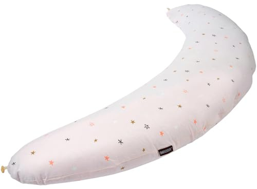SMOOTHY® Stillkissen Ersatzbezug XXL 100% Baumwolle Wechselbezug Pink | Hygienisch frisch, hautfreundlicher Schwangerschaftskissen Bezug für Lagerungskissen, waschbarer Schutz für Babys, rosa