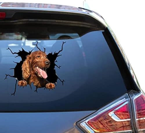 SANTPOT Irish Setter-Zubehör, Irish Setter-Autoaufkleber, Lustige Witze, Vinyl-Büroaufkleber Für Babys, Kawaii, Wasserfeste Garagenaufkleber