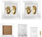 Your Design 3D-Bilderrahmen: 2er-Set 3D-Abform-Sets Baby-Hand & Fußabdruck mit Holzrahmen, 24x24 cm (Handabdruckform, Bilderrahmenn, Geburtstag)