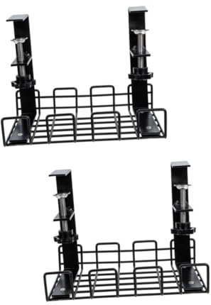 2st Draht Lagerregal Bausatz Gadgets Stehen Drähte Kabelorganisator Desktop-kabel-organizer Versteck Anschlüsse Kabel-schreibtisch-organizer Wickler Kabel Halter Tür Black Eisen HOMSFOU