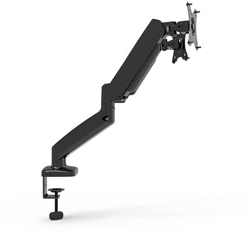 Cooleben Single Monitor Mount, 13 bis 27 Zoll Gas Spring Monitor Arm, verstellbarer Ständer, Vesa Mount mit Klemme und Grommet Base - Passt 1-8kg / 2-17.6lbs LCD (Single Monitor Mount)