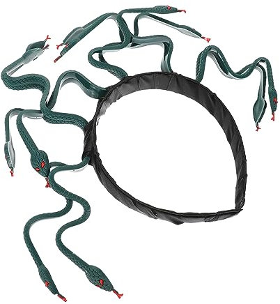 FOMIYES Medusa Schlangenkopf Kopfschmuck für Kostümpartys Halloween Cosplay Leichtes Stirnband mit Schlangensimulation für Damen